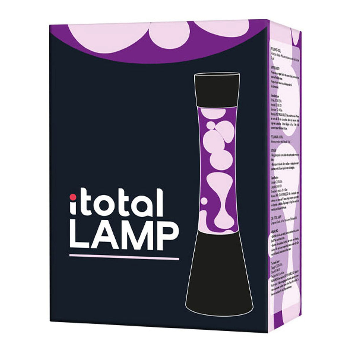 Itotal Lavalamp Black Purple White, 40 cm