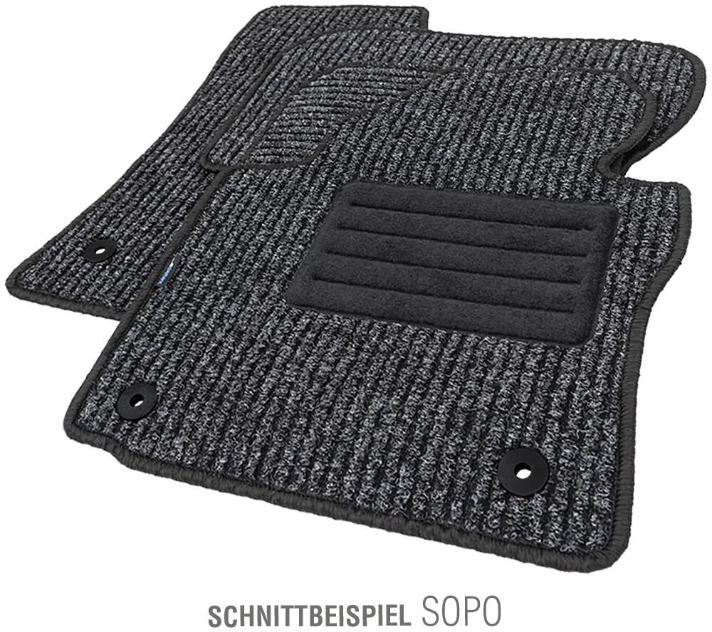 Petex Fußmatte Sopo Autoteppich Sopo Gr.2 Anthrazit 4-teilig.