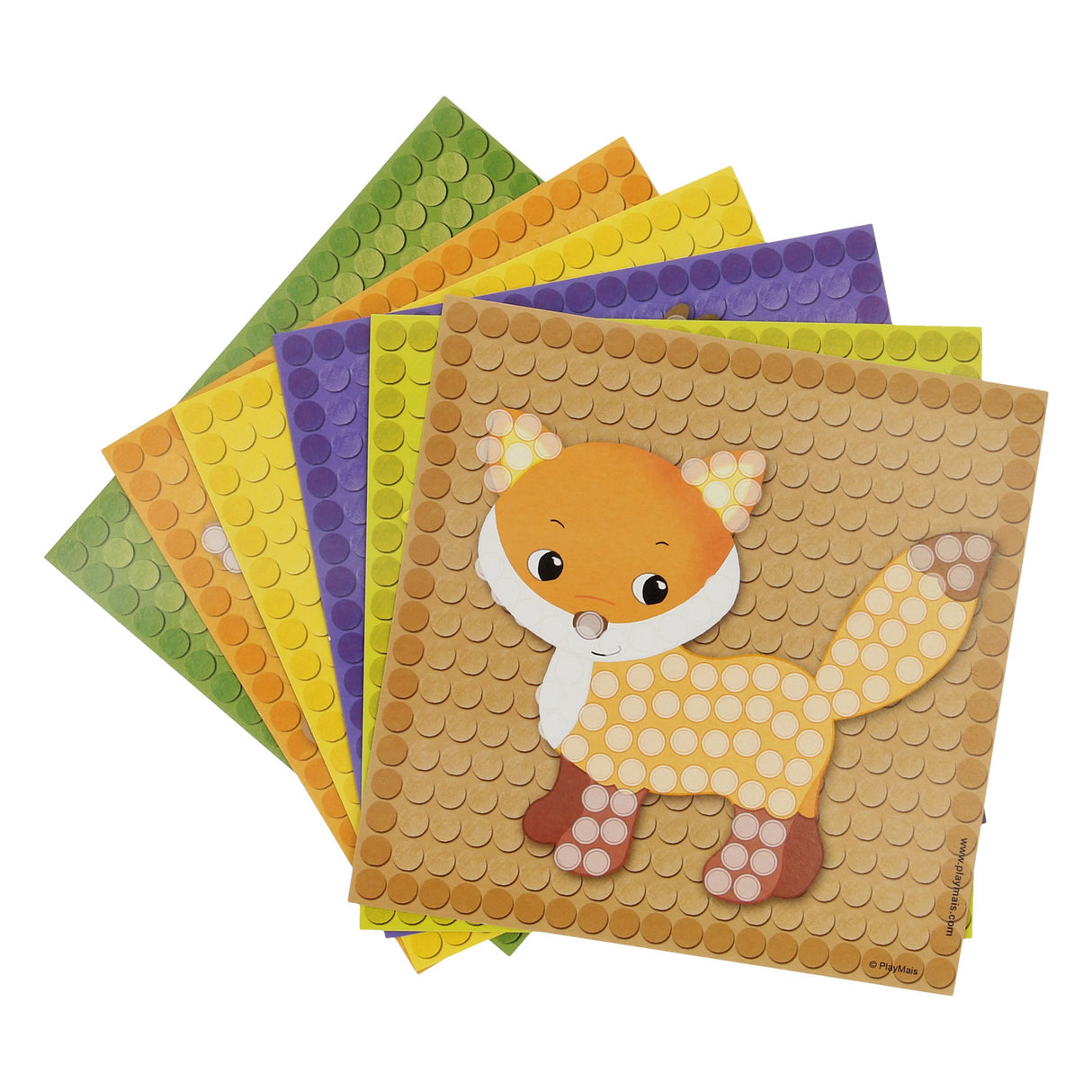 Playmais-Mosaikkarten schmücken den Wald