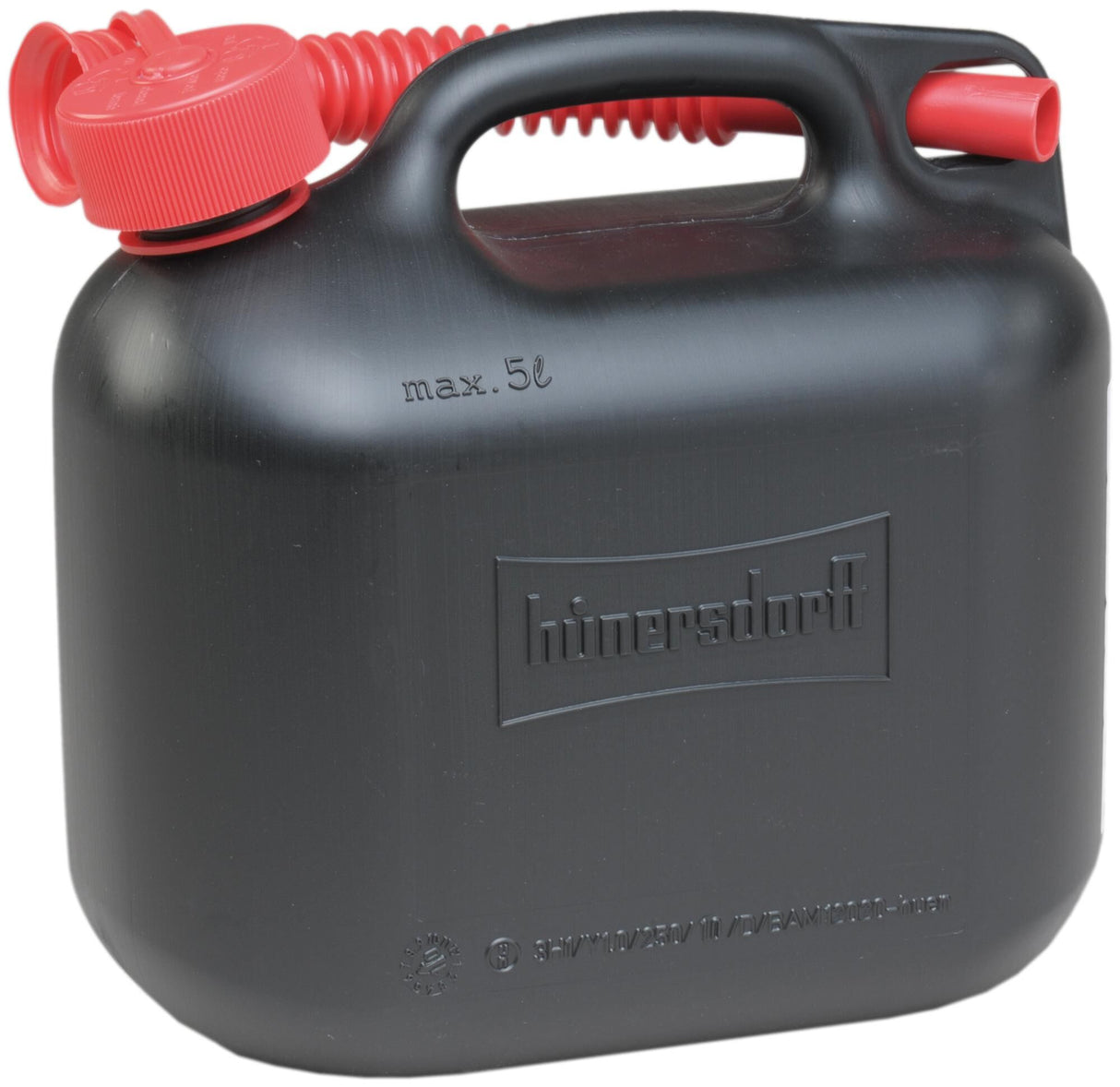 Hünersdorff Kanister Standard-Benzinkanister. 5l schwarzer Kunststoff, un