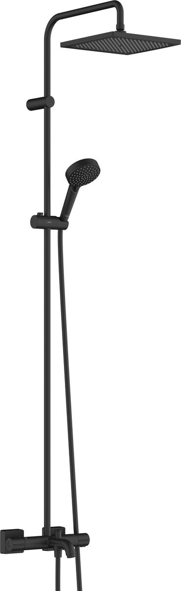 Hansgrohe vernis shape - showerpipe - 240mm maat - 1 straalfunctie - mat zwart - met thermostaat