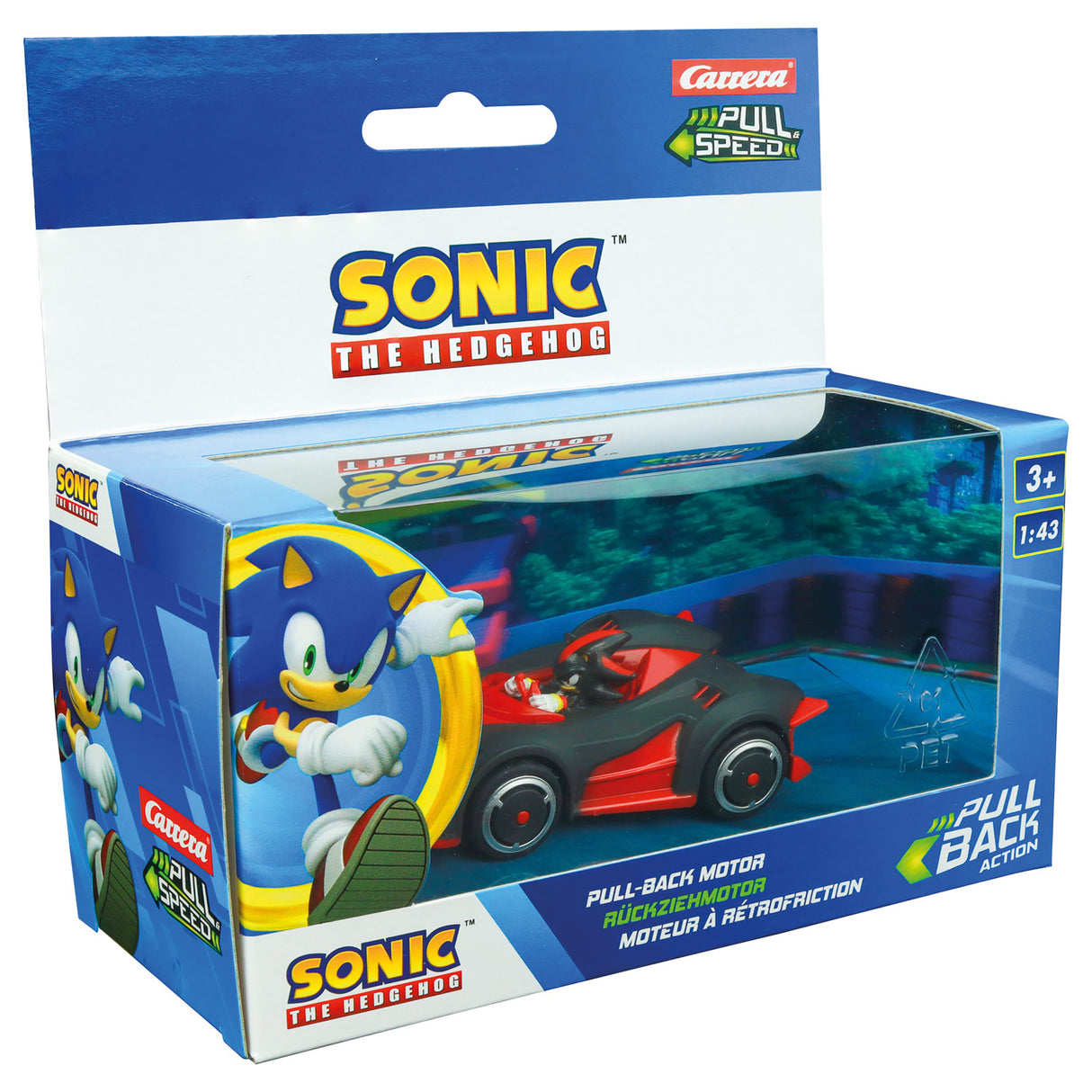 Carrera Rückzugsauto Team Sonic Racing – Schwarz