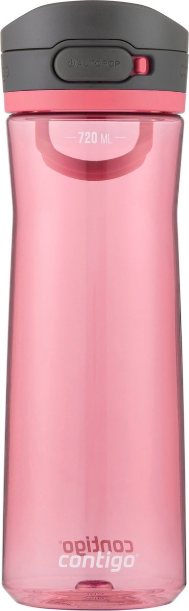 Contigo Jackson Autoseal Wasserflasche, große BPA-freie Wasserflasche, 100 % auslaufsicher und spülmaschinenfest, Outdoor-Sportflasche zum Radfahren, Joggen, Spazierengehen, Arbeit, Schule, 720 ml | mattierte Rose