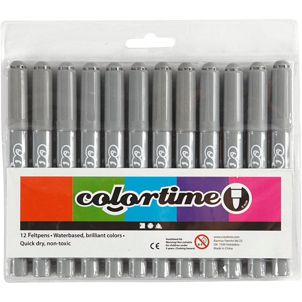 Graue Jumbo -Marker, 12st.