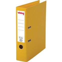 Ordner viking a4 karton, pp (polypropeen) staand geel 1 stuk