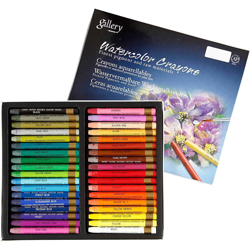 Mungyo Aquarellstifte, L: 9,3 cm, verschiedene Farben, 36 Stück, 1 Box