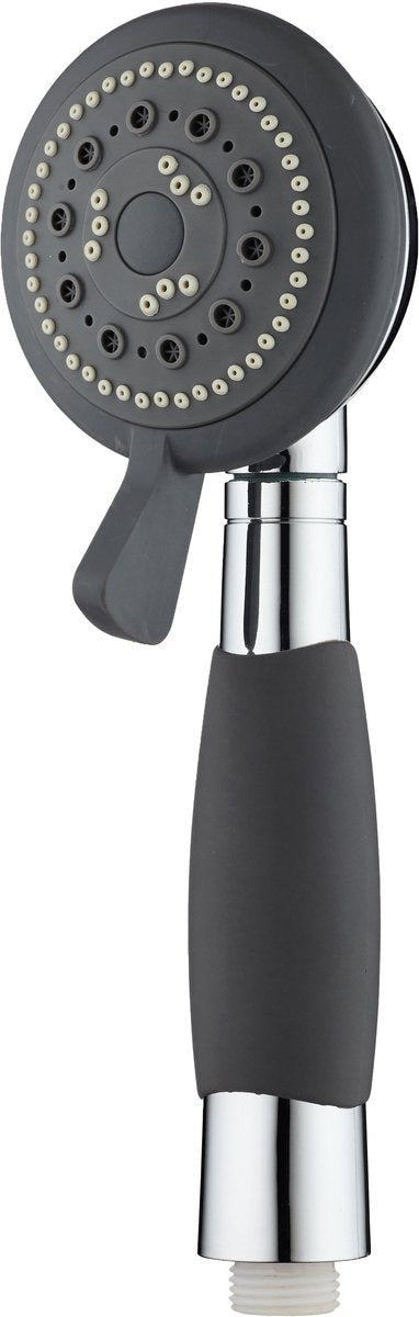 Schütte Vital Handbrause mit Anti-Rutsch-Griff – Duschkopf ø 12,5 cm – 4 Positionen – Chrom