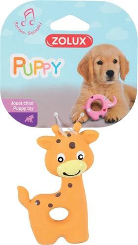 Zolux puppy toys latex giraffe orange