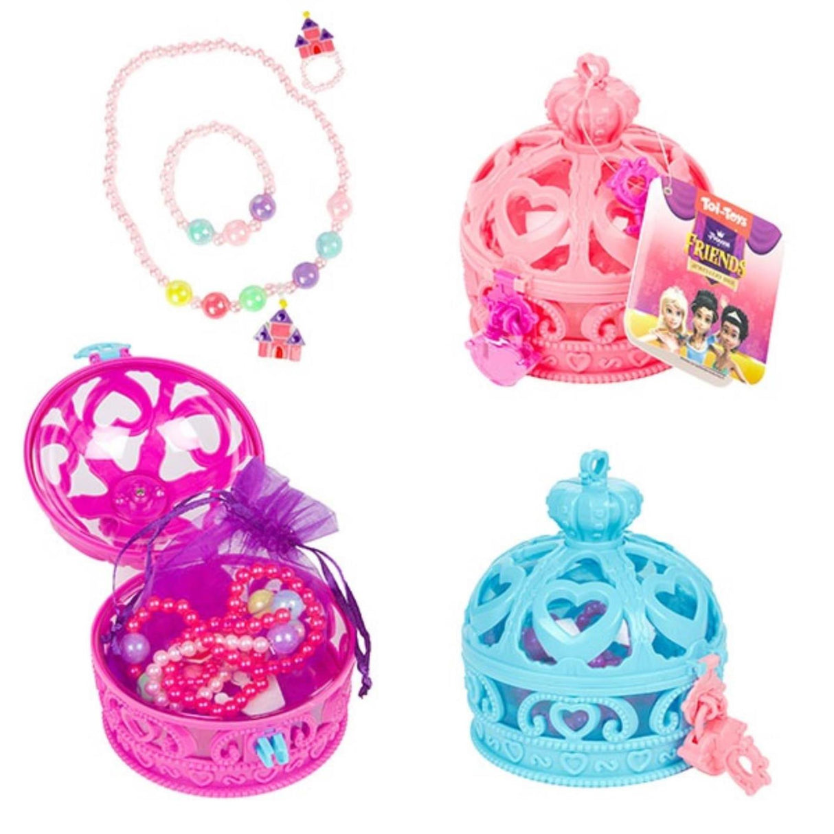 Toi-toys Toi Toys Princess Friends Krone Schmuckschatulle mit Schmuck