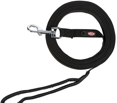 Trixie Hundeleine Schleppleine Gurtband schwarz