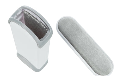 Trixie Haarfusselbürste mit Reinigungsstation weiß grau