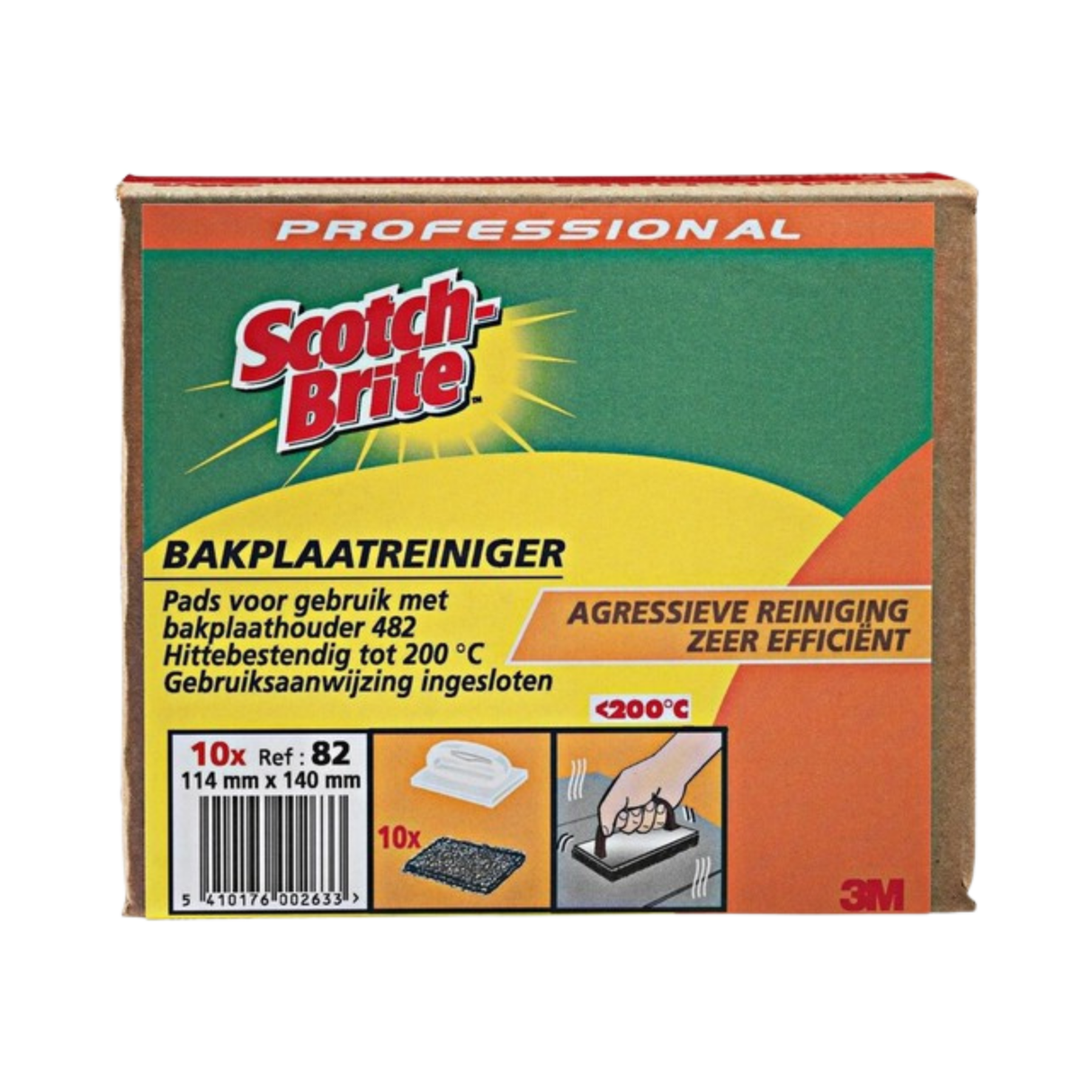 3 m Scotch-Brite 82 Backblech-Reinigungspads (114 x 140 mm, A10)