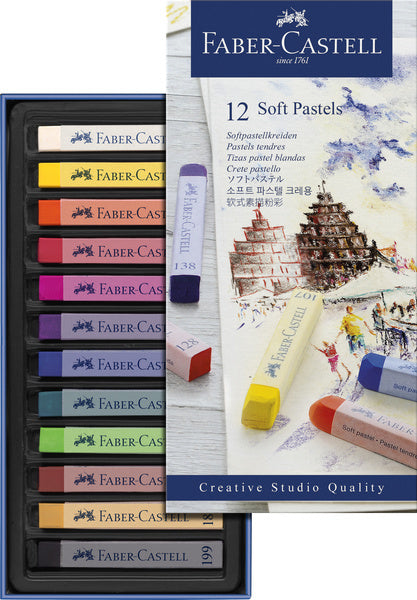Faber Castell fc-128312 Pastellkreide Creative Studio Soft Pastel 12-teiliges Federmäppchen