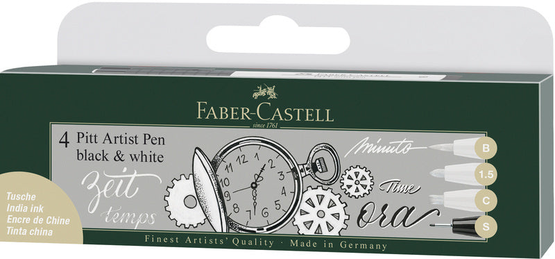 Faber Castell FC-167151 Zeichenstift Faber-Castell Set Pitt Artist Pen Schwarz und Weiß