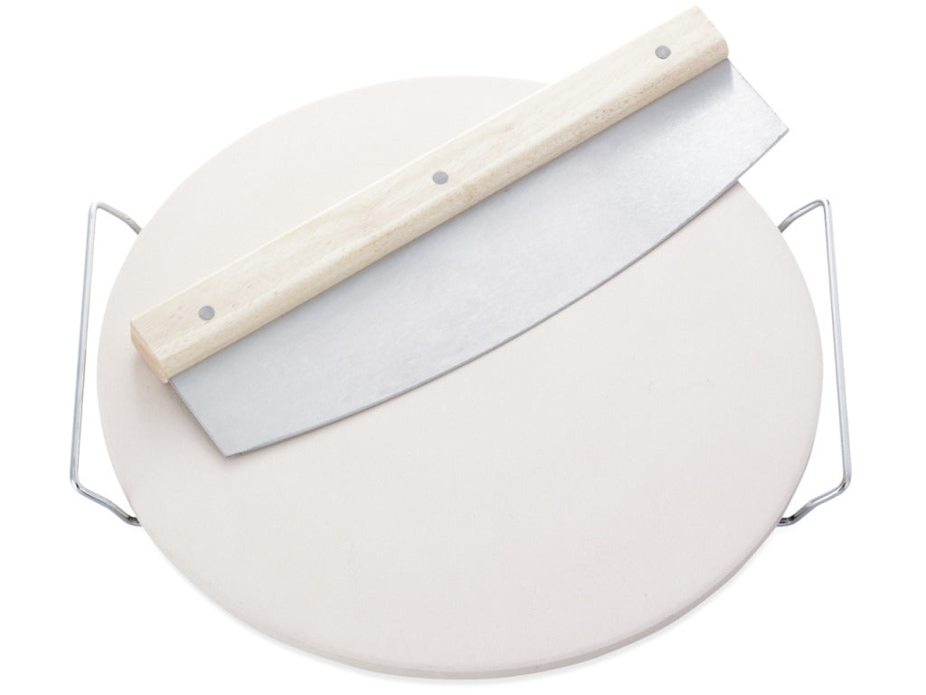 Leifheit 3159 Pizzastein rund mit Messer