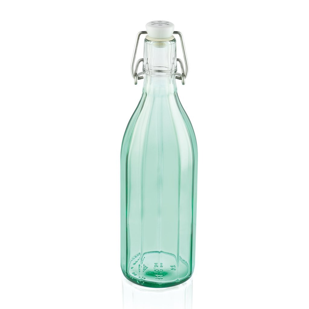 Leifheit 36322 Facettenglasflasche 0,5l transparent grün