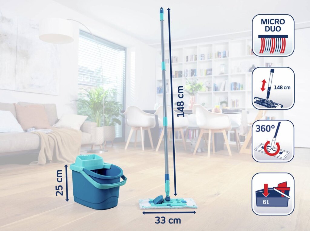 Leifheit PowerClean Bodenwischer M Set
