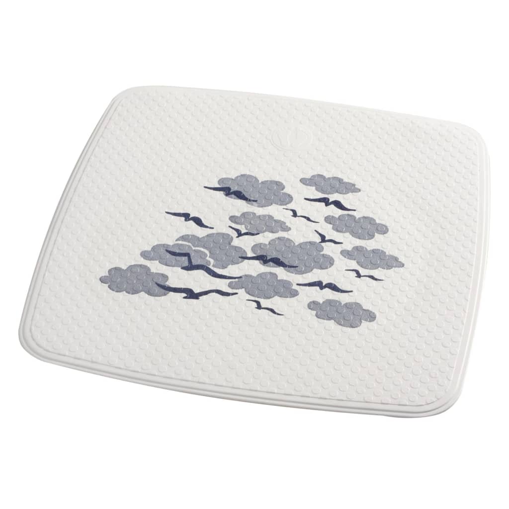 Ridderduschmatte Helgoland 54x54 cm weiß und blau