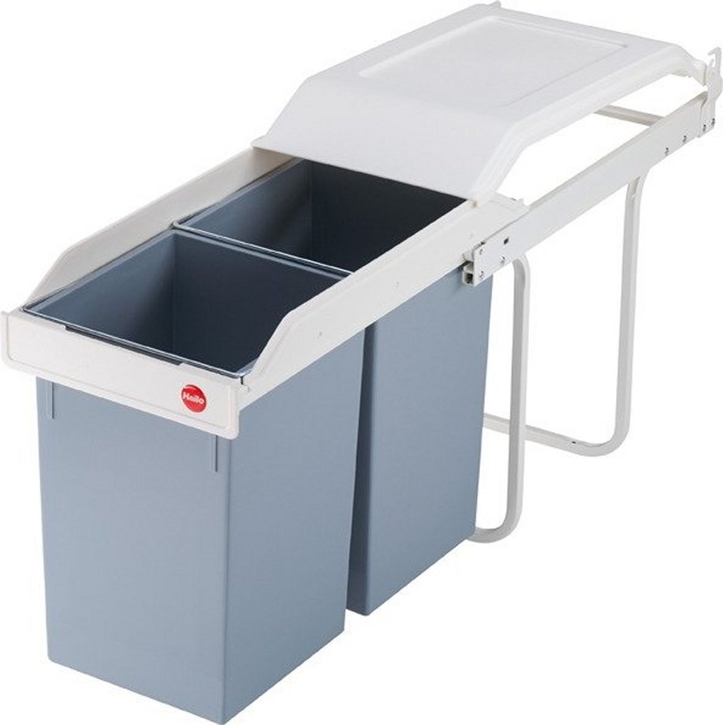 Hailo eingebaute Abfallbehälter Multi-Box Duo Größe L 2x14 L Crème 3659-001