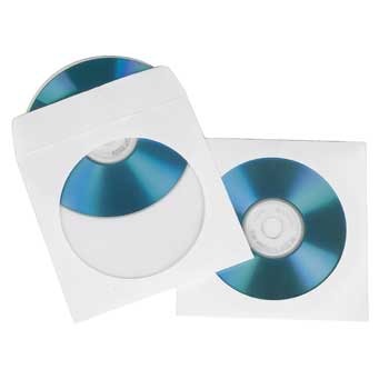 Hama CD-DVD-Papierhüllen 100 Stück weiß