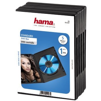 Hama DVD-Box schwarz 5er-Pack
