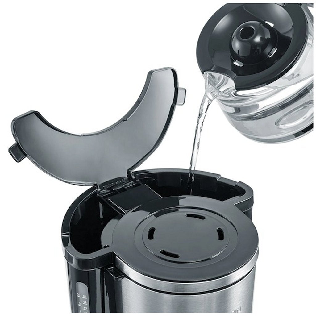 Severin ka4823 Kaffeemaschine aus schwarzem Edelstahl