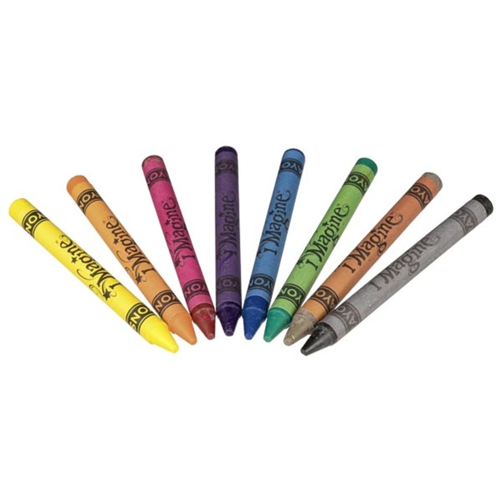 Goki Textilkreide (Wachs). 9 cm. 8 Farben. 3+