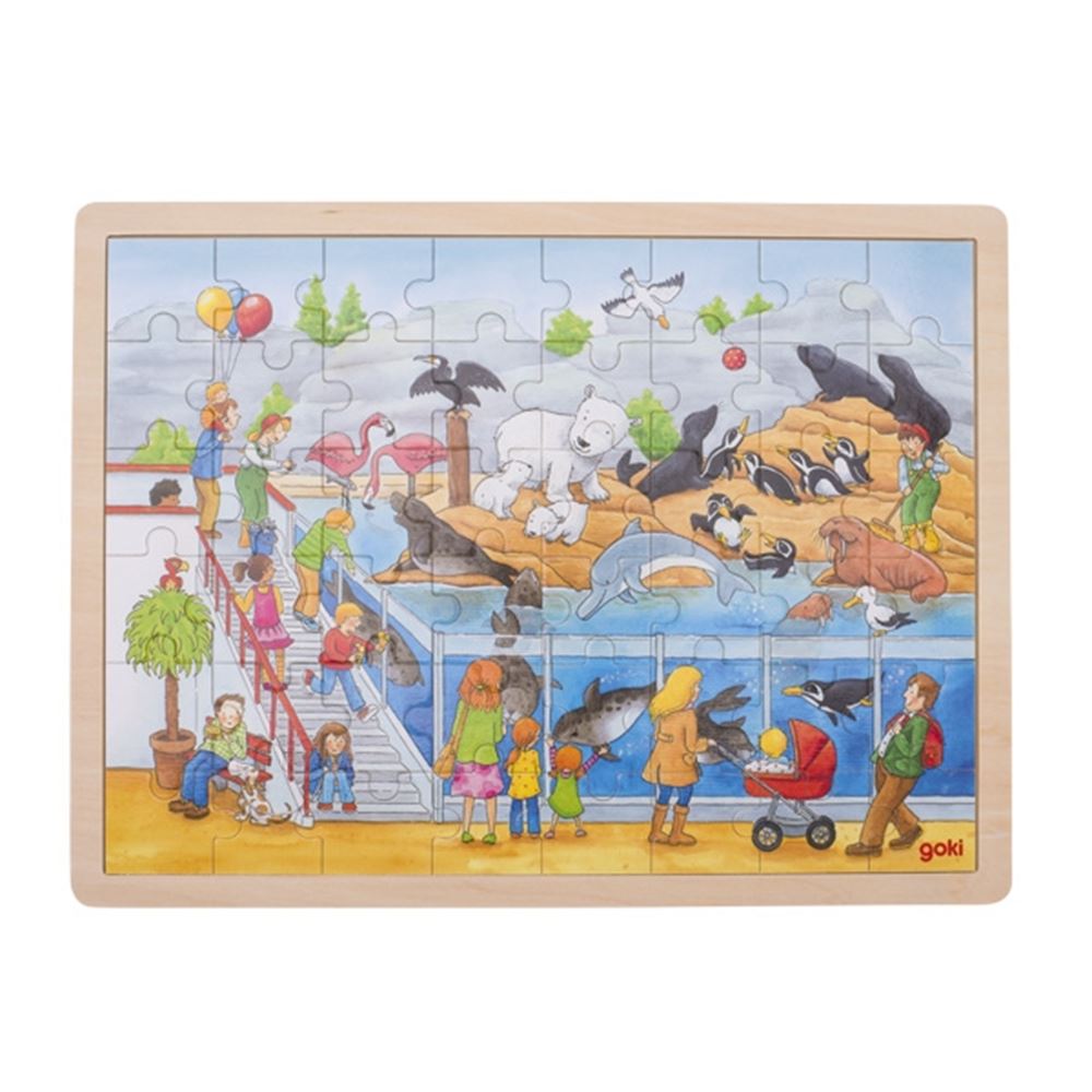 Goki-Puzzle-Besuch im Zoo. 3+
