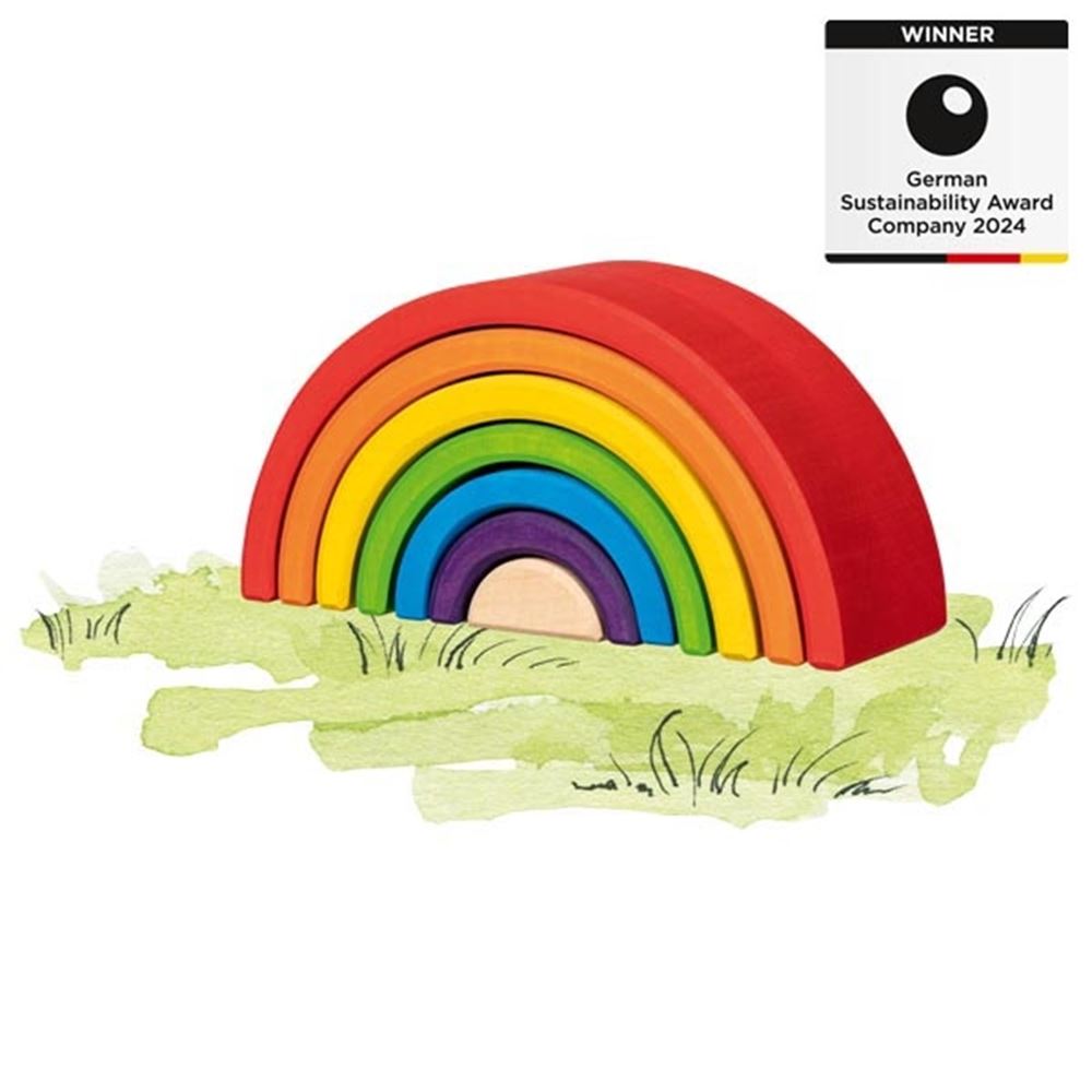 Goki -Holzbausteine Regenbogen, 5dlg.