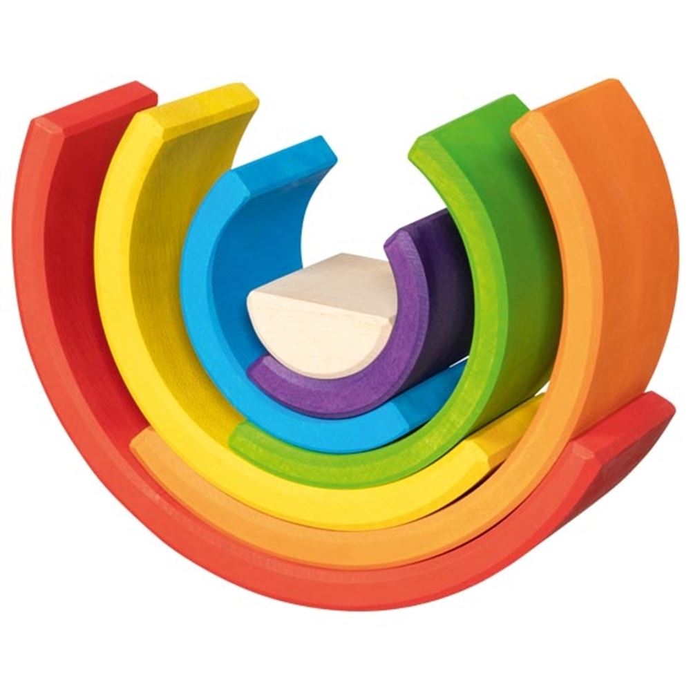 Goki -Holzbausteine Regenbogen, 5dlg.