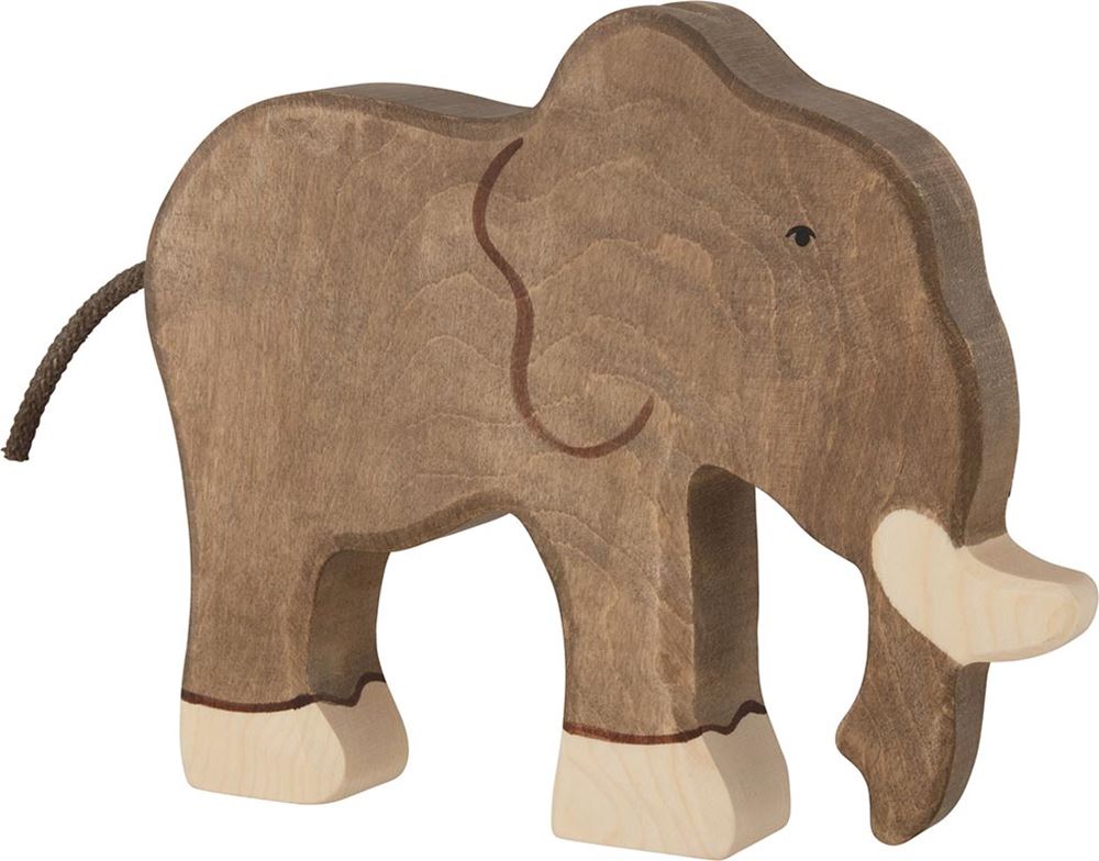 Holztiger Holzelefant
