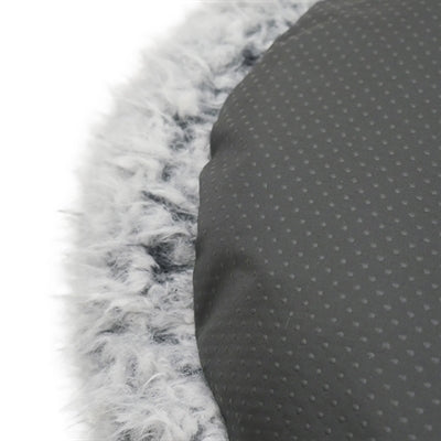 Rosewood Hundebett, silberfarben, flauschig, grau