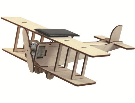 Solexpert Bausatz – Doppeldecker-Flugzeug mit Solarpanel