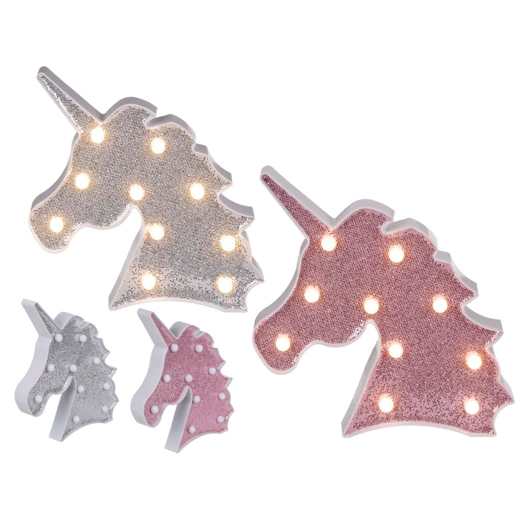 Einfaches Einhorn-Glitzer-LED-Licht