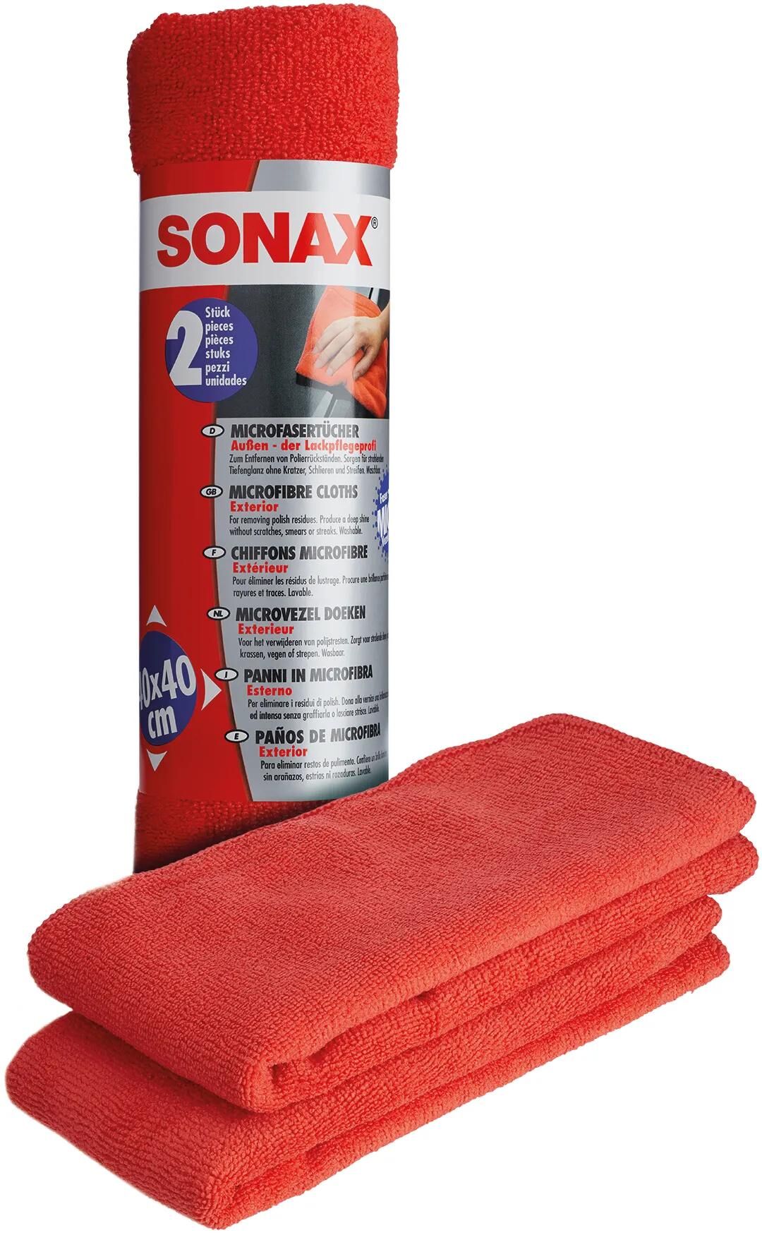 Sonax Mikrofasertuch außen – der Lackpflegeprofi Mikrofasertuch außen im Paket. 2 Stück