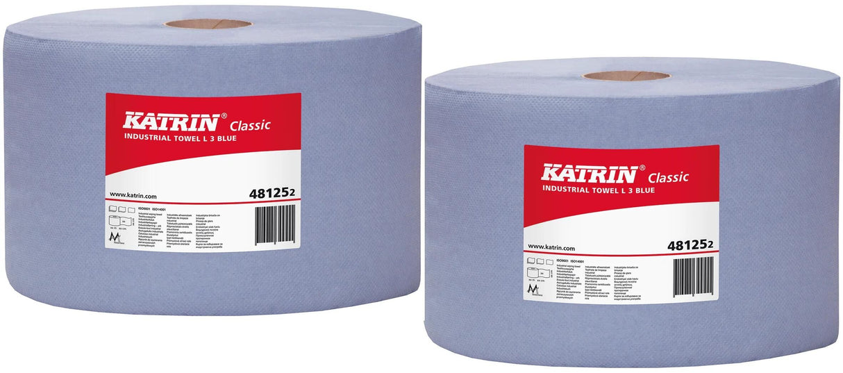 Katrin Putz Paper Classic L3 Reinigungsrolle blau 3-lagig 500 Blatt VE 2RL