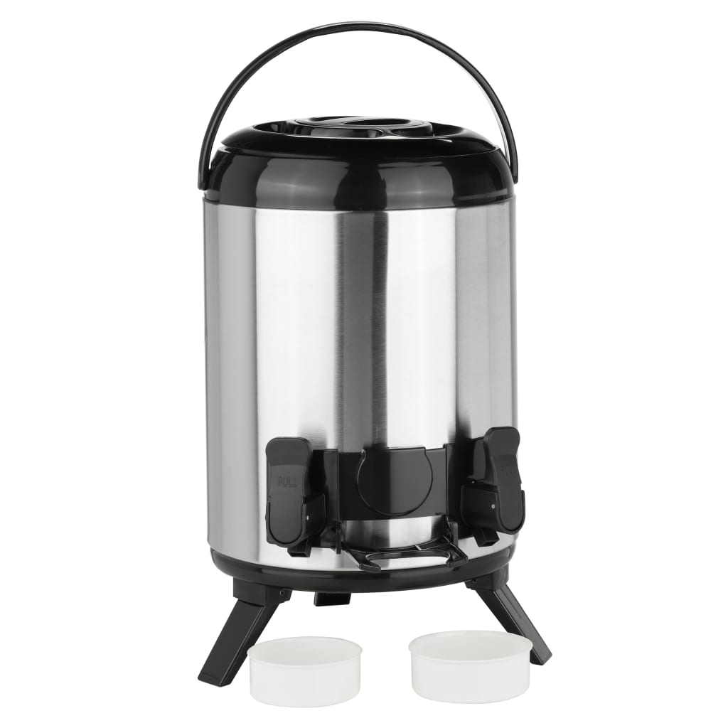 HI HI Thermoskanne 9 L 23 cm silberfarben
