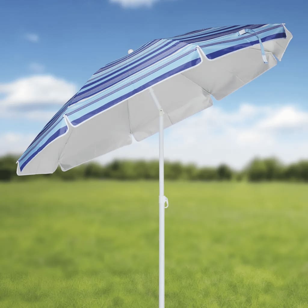 Hallo Strandparasol 200 cm gestreift blau