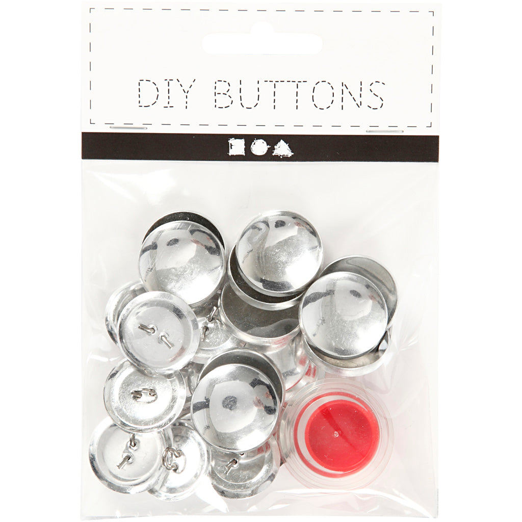 Creativ Company DIY-Knöpfe, D 22 mm, 12 Stück 1 Box