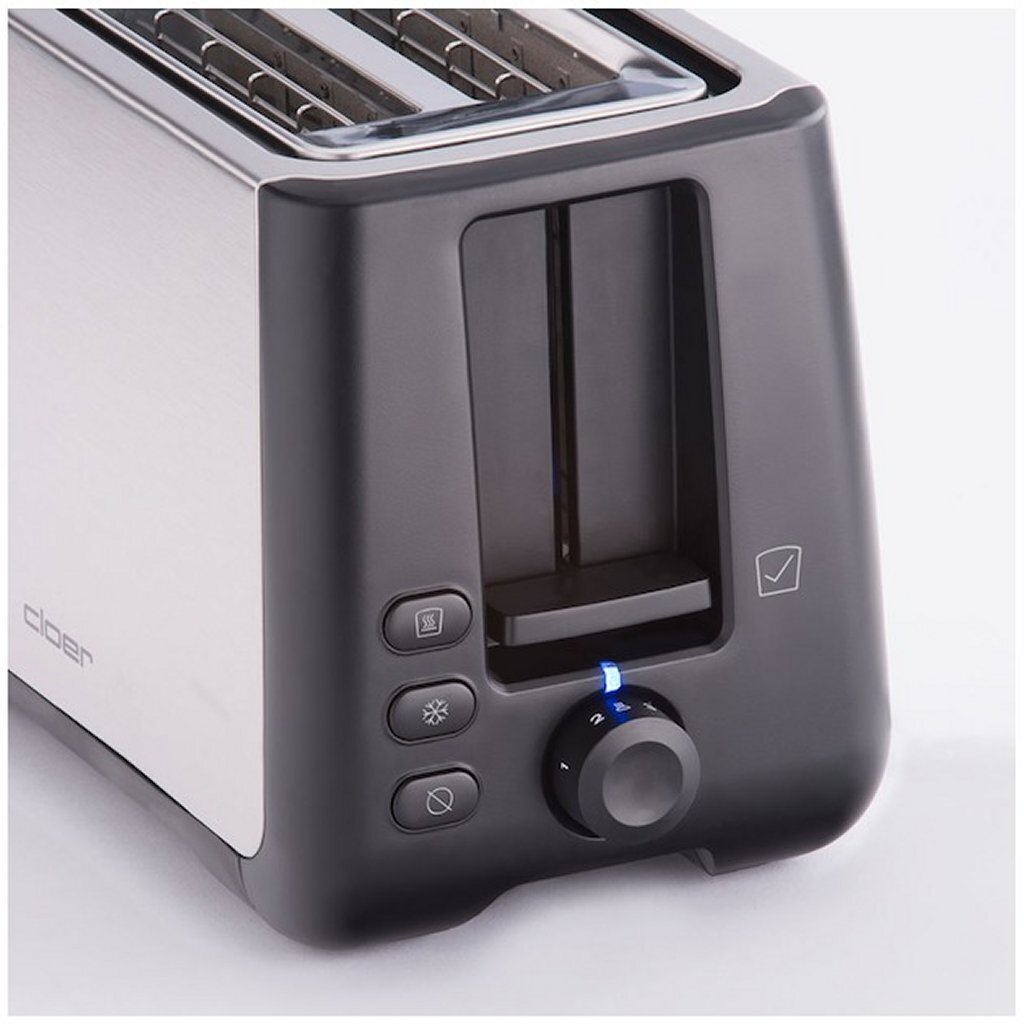 Cloer 3569 King Size Toaster Edelstahl schwarz