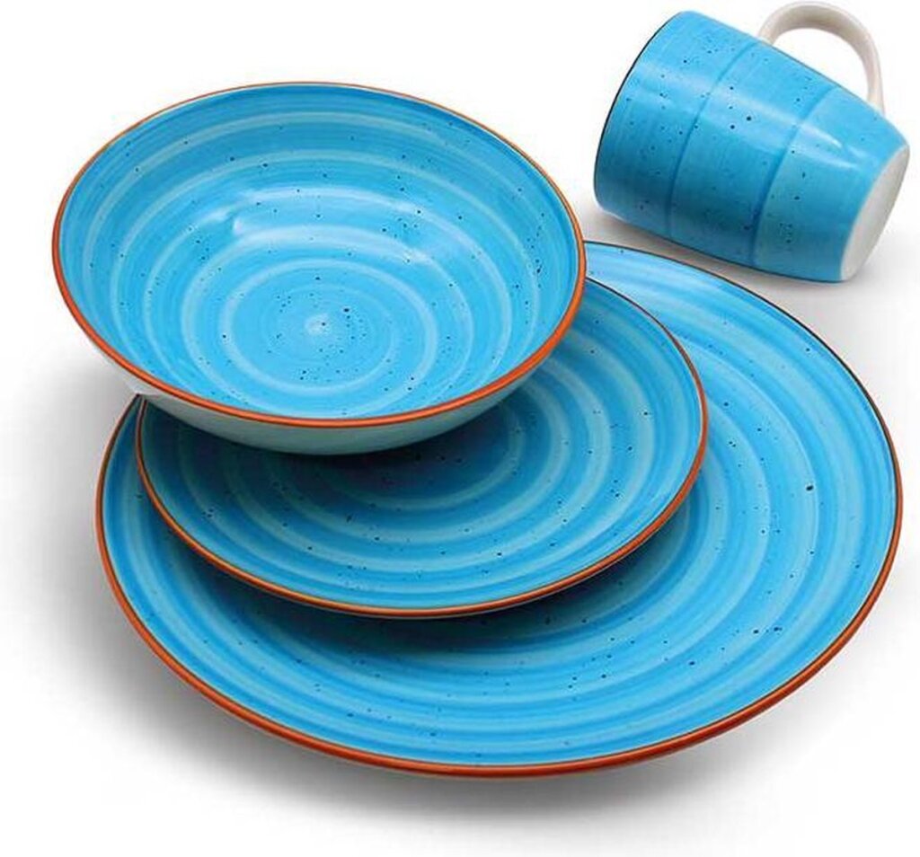 Michelino Michelino Geschirrset (Türkisblau) 16-teilig für 4 Personen