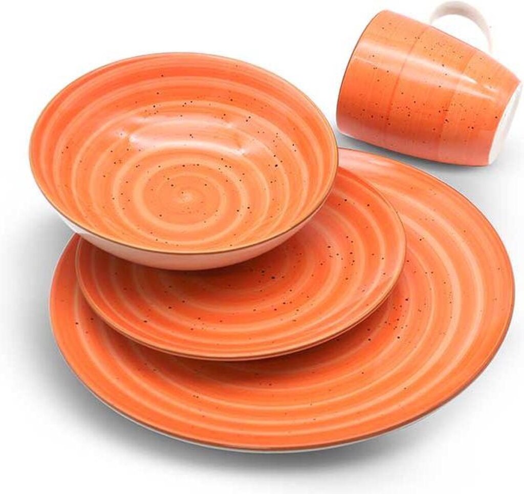 Michelino Michelino Geschirrset Orange 16-teilig für 4-Personen-Teller