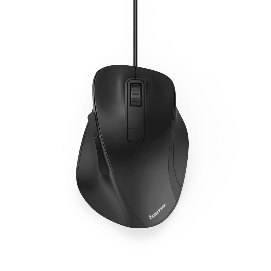 Hama optische Maus mit 6 Tasten MC-500 mit schwarzem Kabel