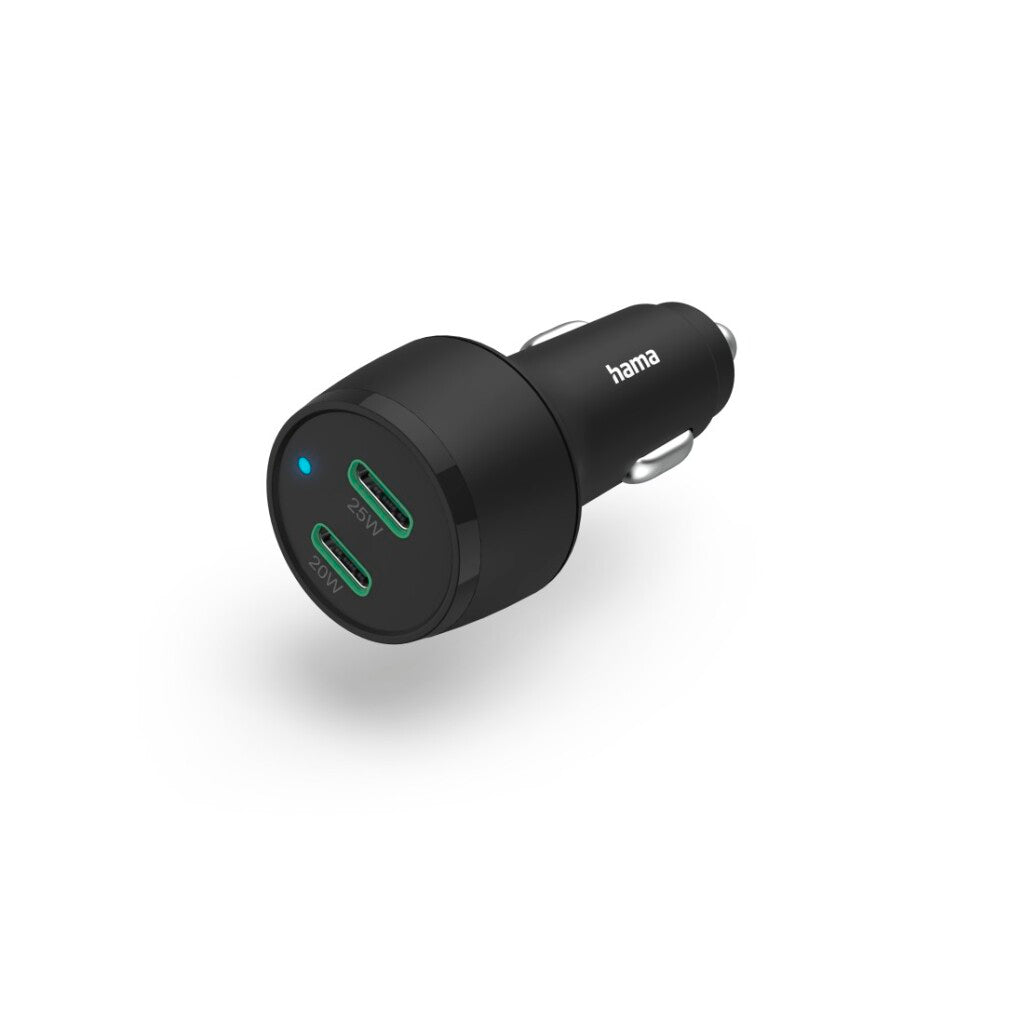 Hama Auto-Schnellladegerät 2x USB-C Power Delivery Qualcomm reg; 45w schwarz