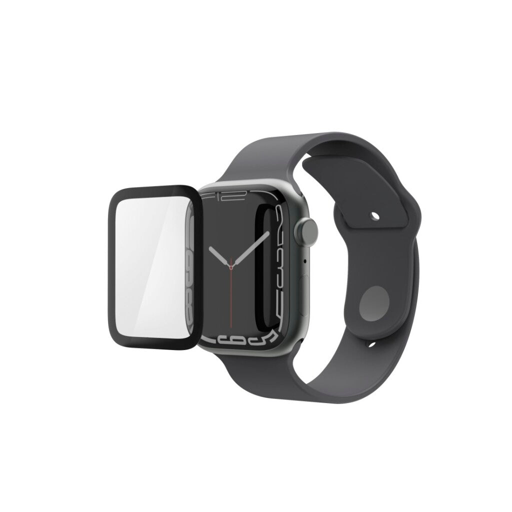 Hama Displayschutzfolie Super Hybrid für Apple Watch 7 8 9 41 mm Montagehilfe