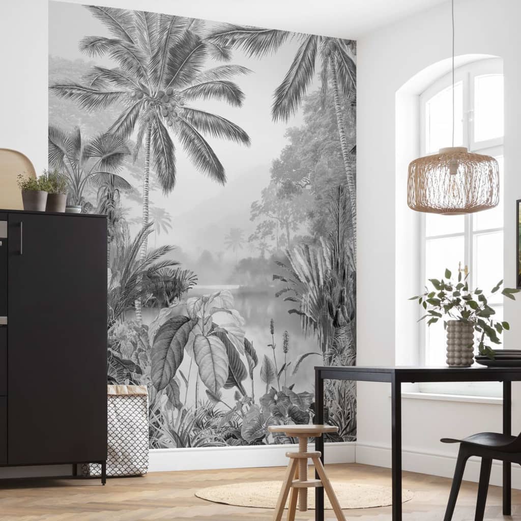 Komar Foto Tapete Lac Tropical Black White 200x270 cm