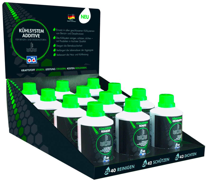 Anzeigensatz Zusatzstoffe GL Chemie Kühlsystem GL Kühlsystem Anzeige 4x GL40 GL42 GL43
