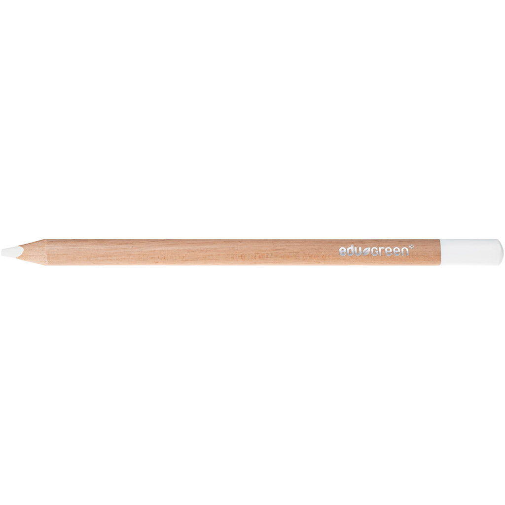 Edu3 edugreen Jumbo-Buntstifte, Nachfüllung 5 mm, weiß, 10 Stück 1 Box