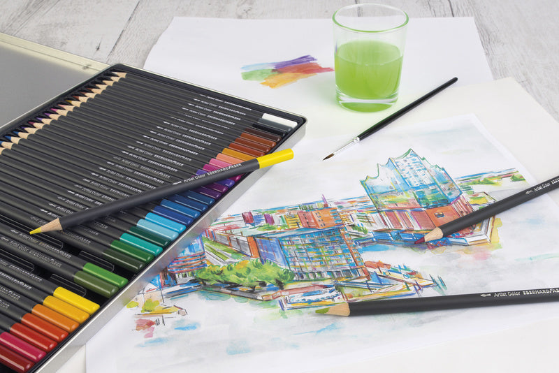 Eberhard Faber EF-516036 Aquarellstift, Metalletui mit 36 Stück