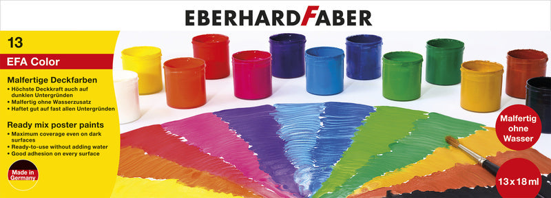 Eberhard Faber EF-575613 Farbset 13 Töpfe gebrauchsfertig